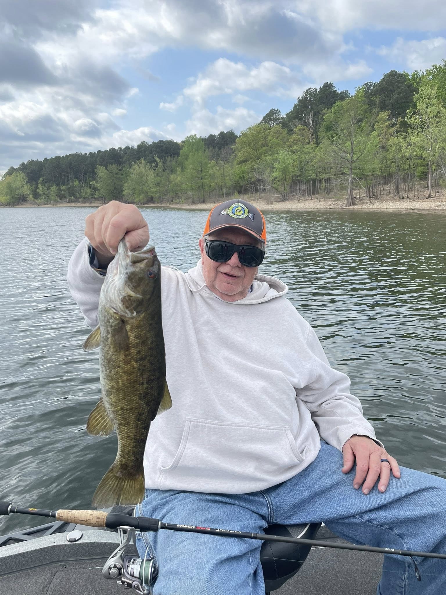 Smallmouth bass caught while fishing in Branson MO
