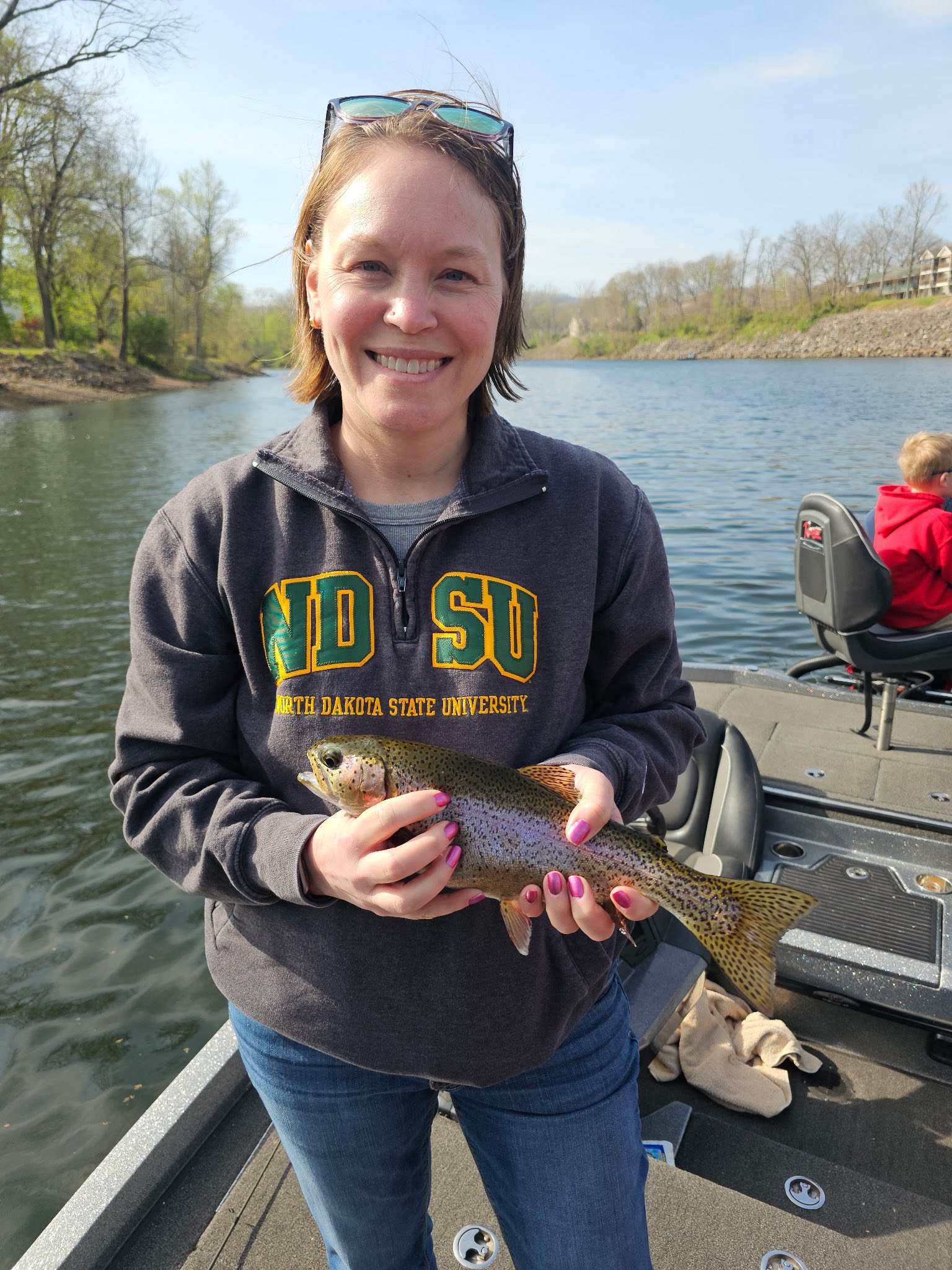 Rainbow trout caught while fishing in Branson MO