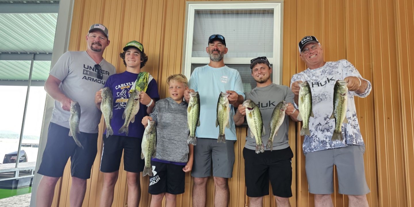 10 largemouth bass caught fishing in Branson
