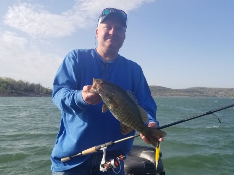 Angler with 13-inch fish caught in Branson