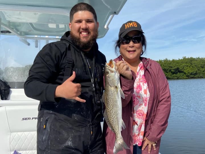 Two people fishing in Florida