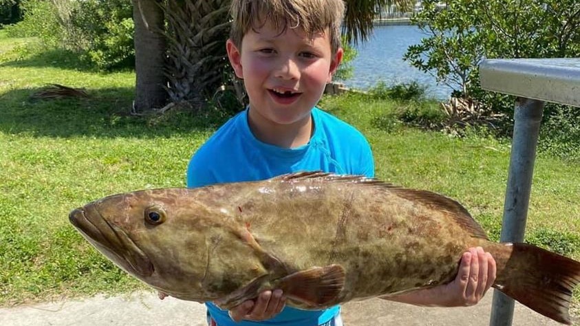 A person fishing in Tampa, Florida