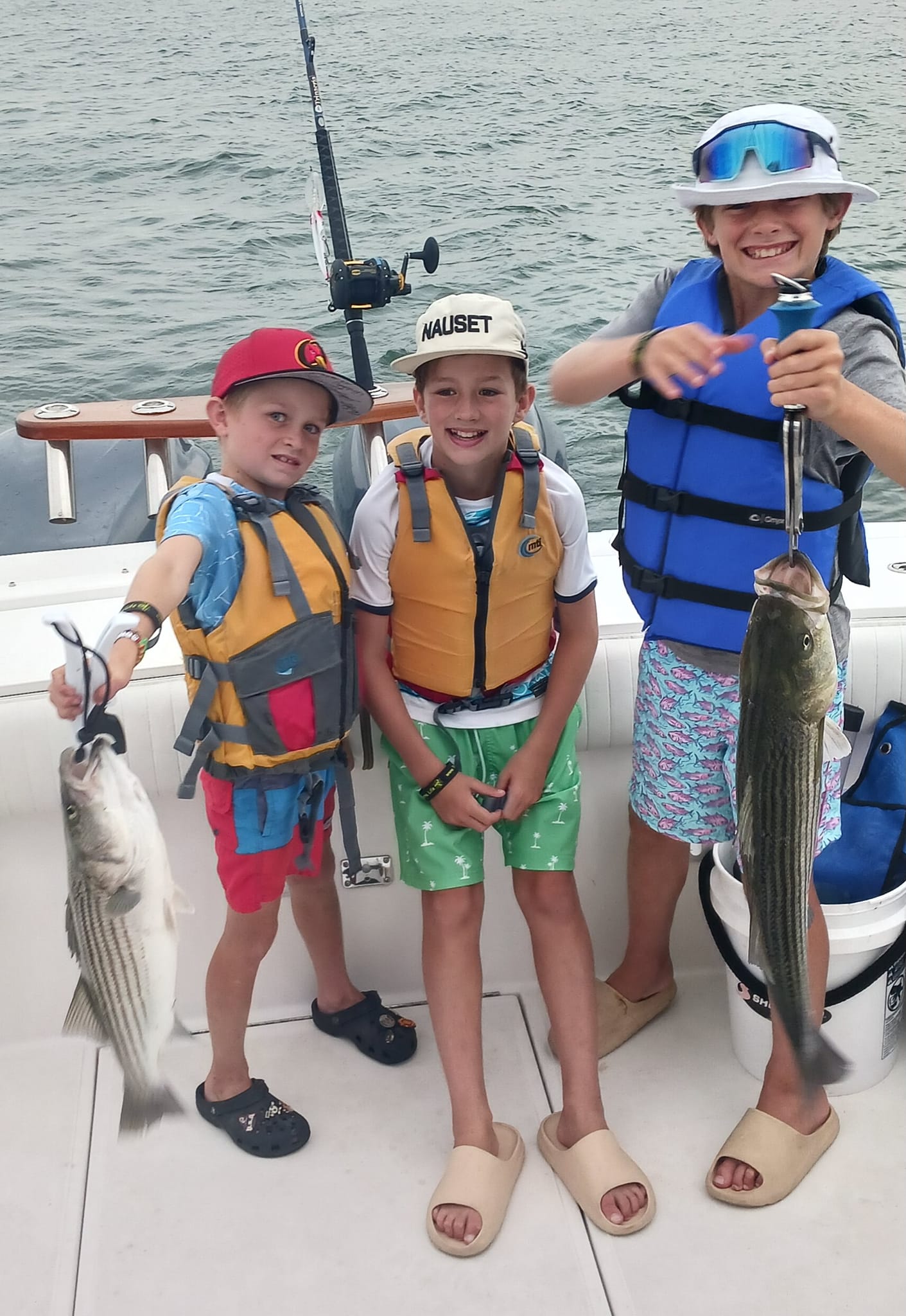 Two striped bass caught on fishing trip in MA