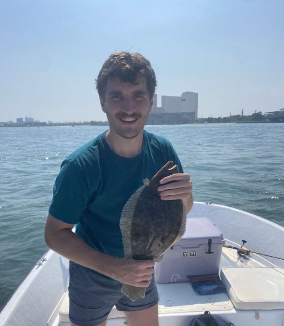 A lone angler fishing in Brigantine