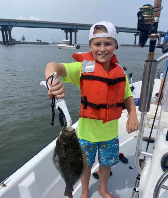 A person fishing in Brigantine
