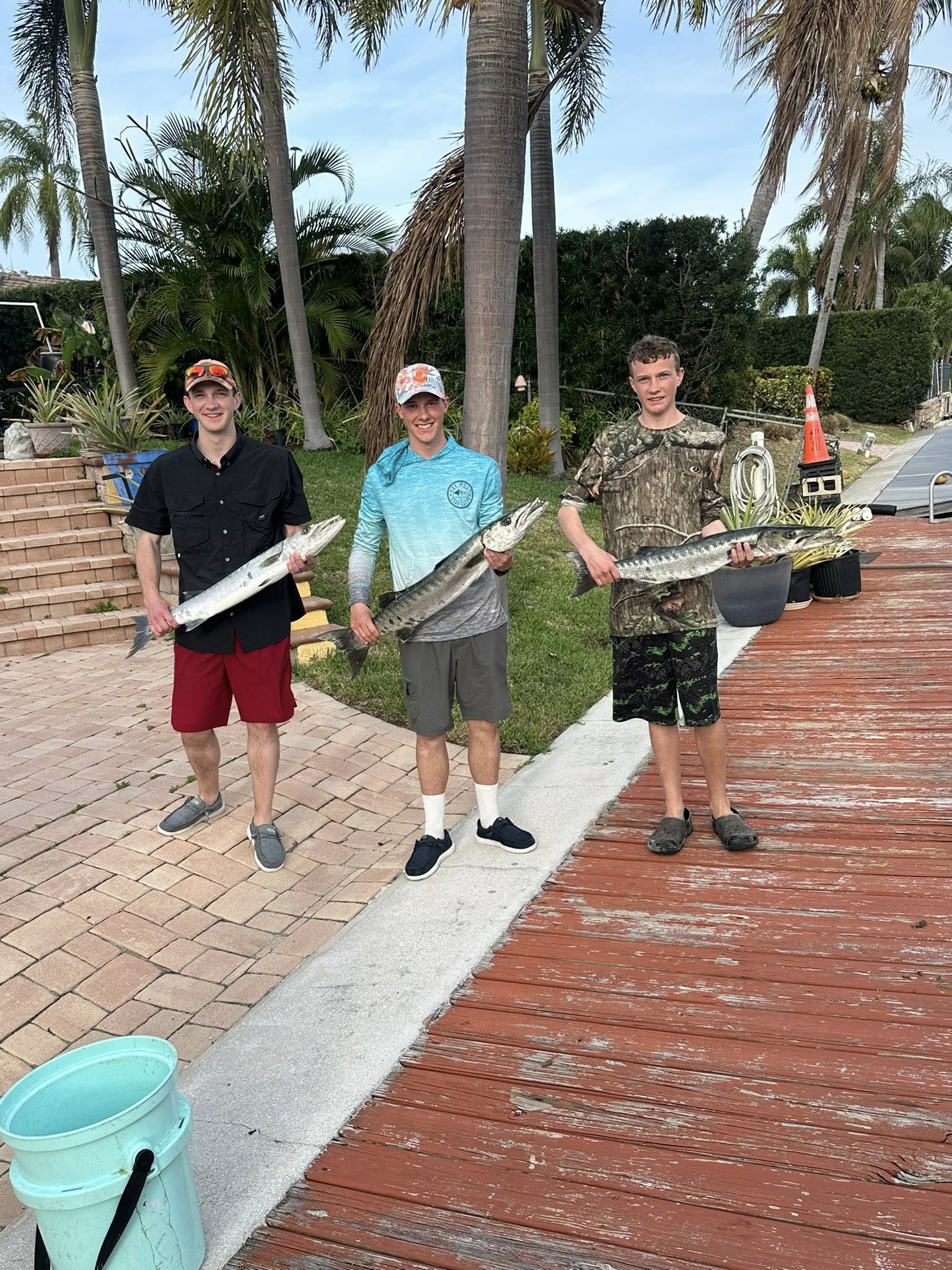 Three great barracuda caught during fishing trip in Pompano Beach FL