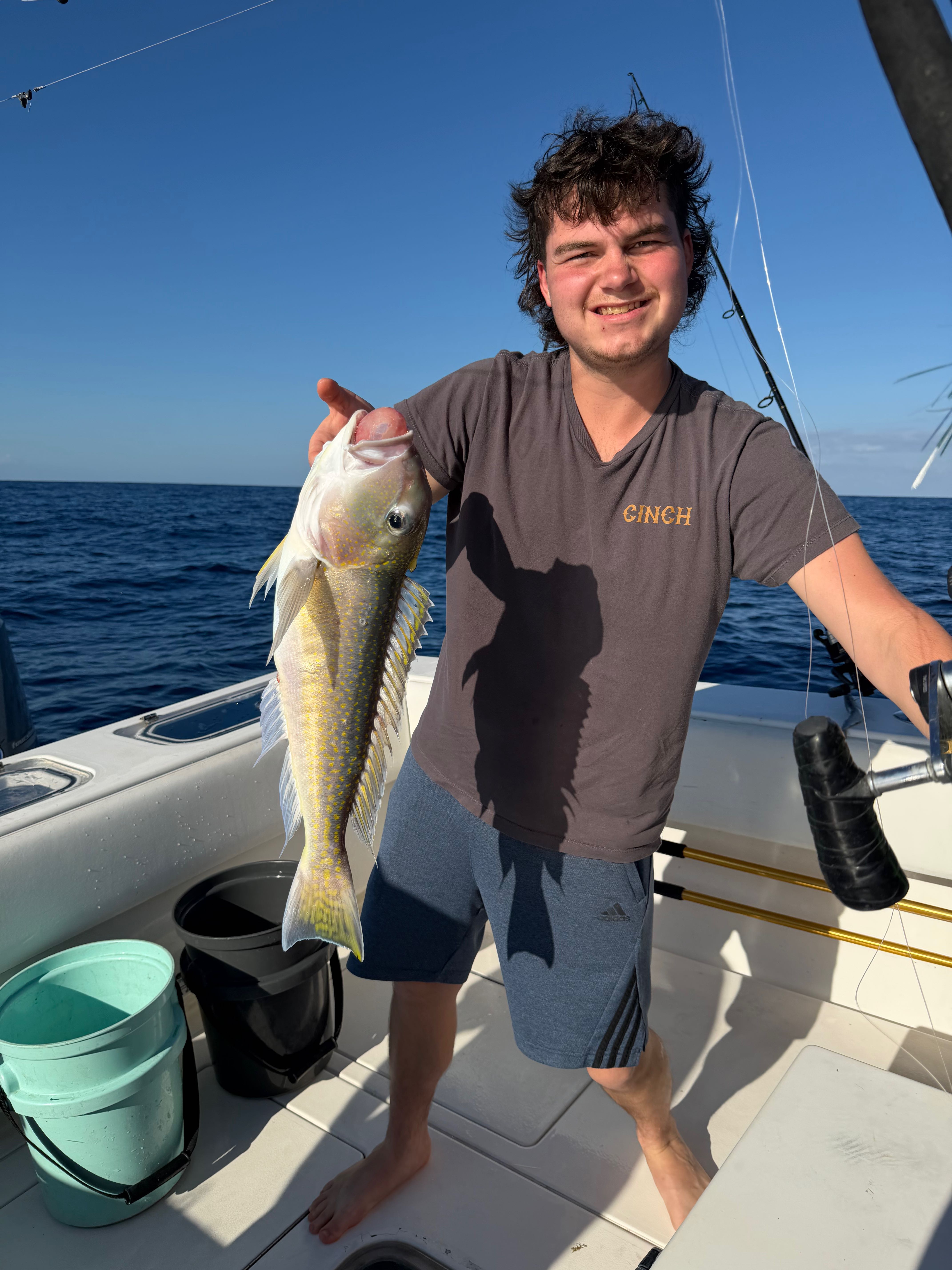 Fishing charter catch displaying snook on boat deck in Pompano Beach FL