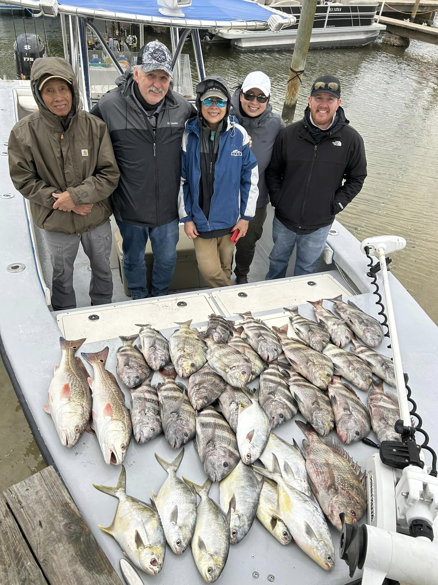 Exciting fishing adventure with 6 Florida Pompano, Bluefish, and Black Drum caught in Gulf Breeze
