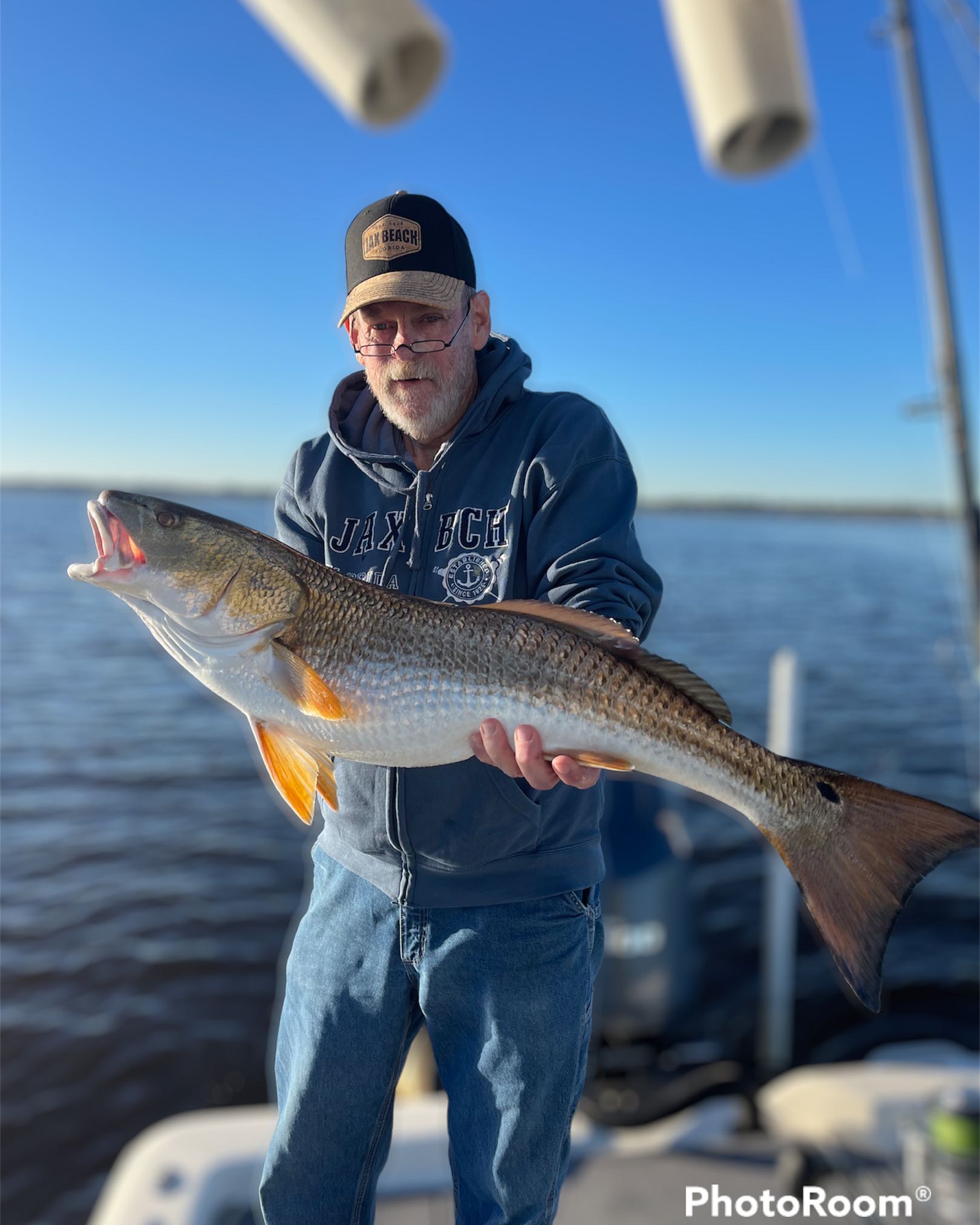 Lone angler fishing at Jacksonville Beach