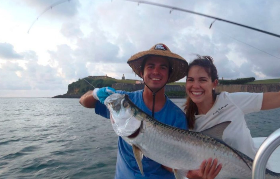 Tarpon fish caught in San Juan during fishing