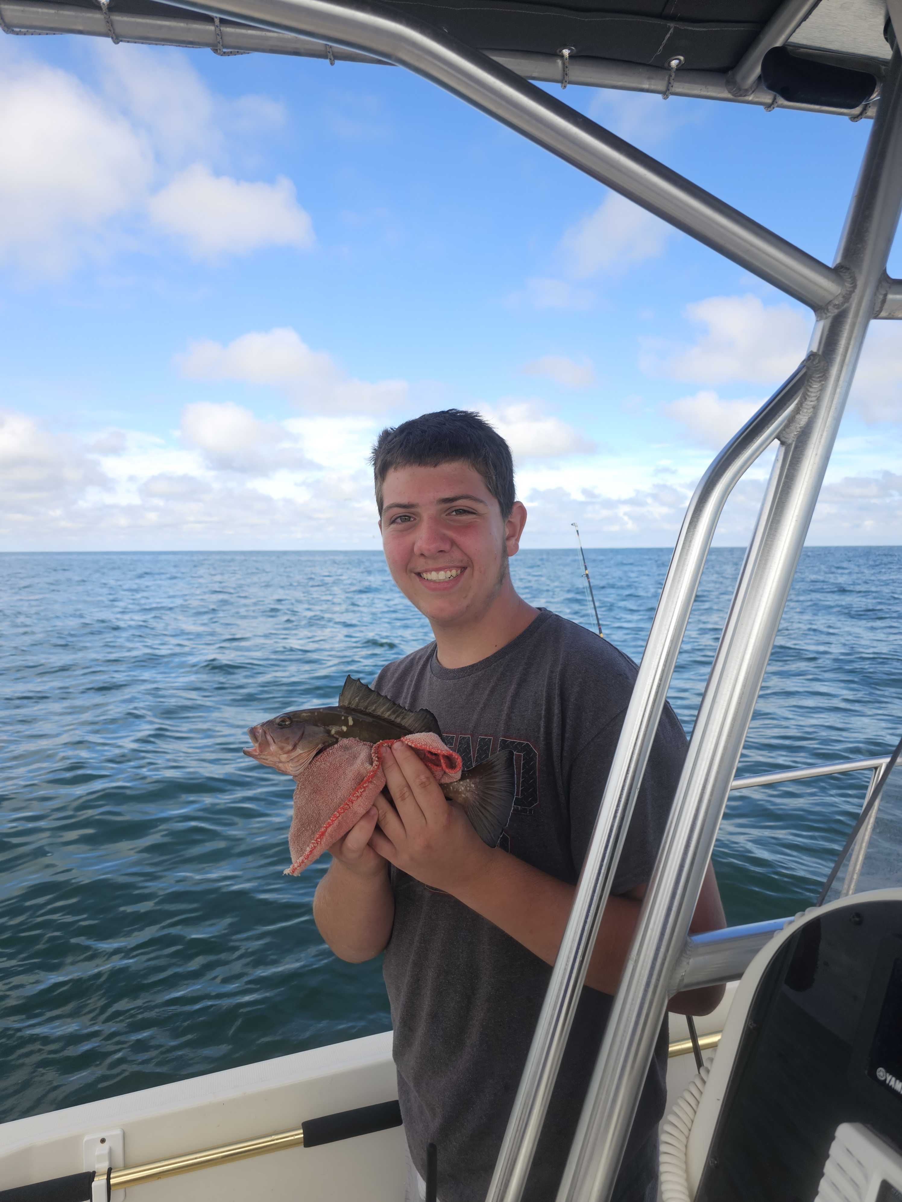 A person fishing in Clearwater