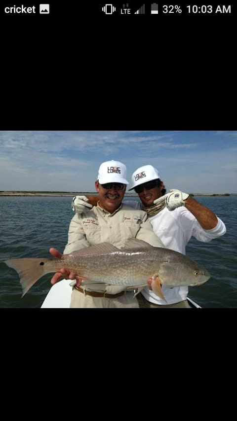 Two people fishing at South Padre Island