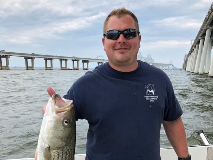 Striped bass fishing in MD