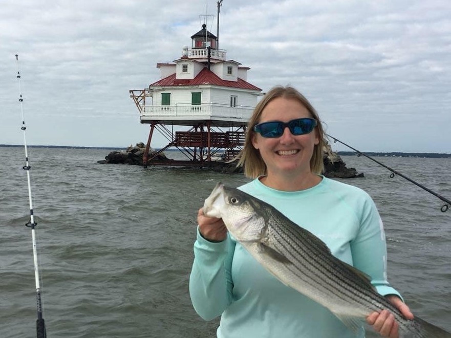Striped bass caught in MD while fishing