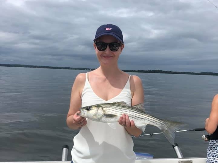 Striped bass caught in Stevensville
