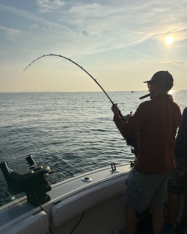 Person fishing in Mississauga