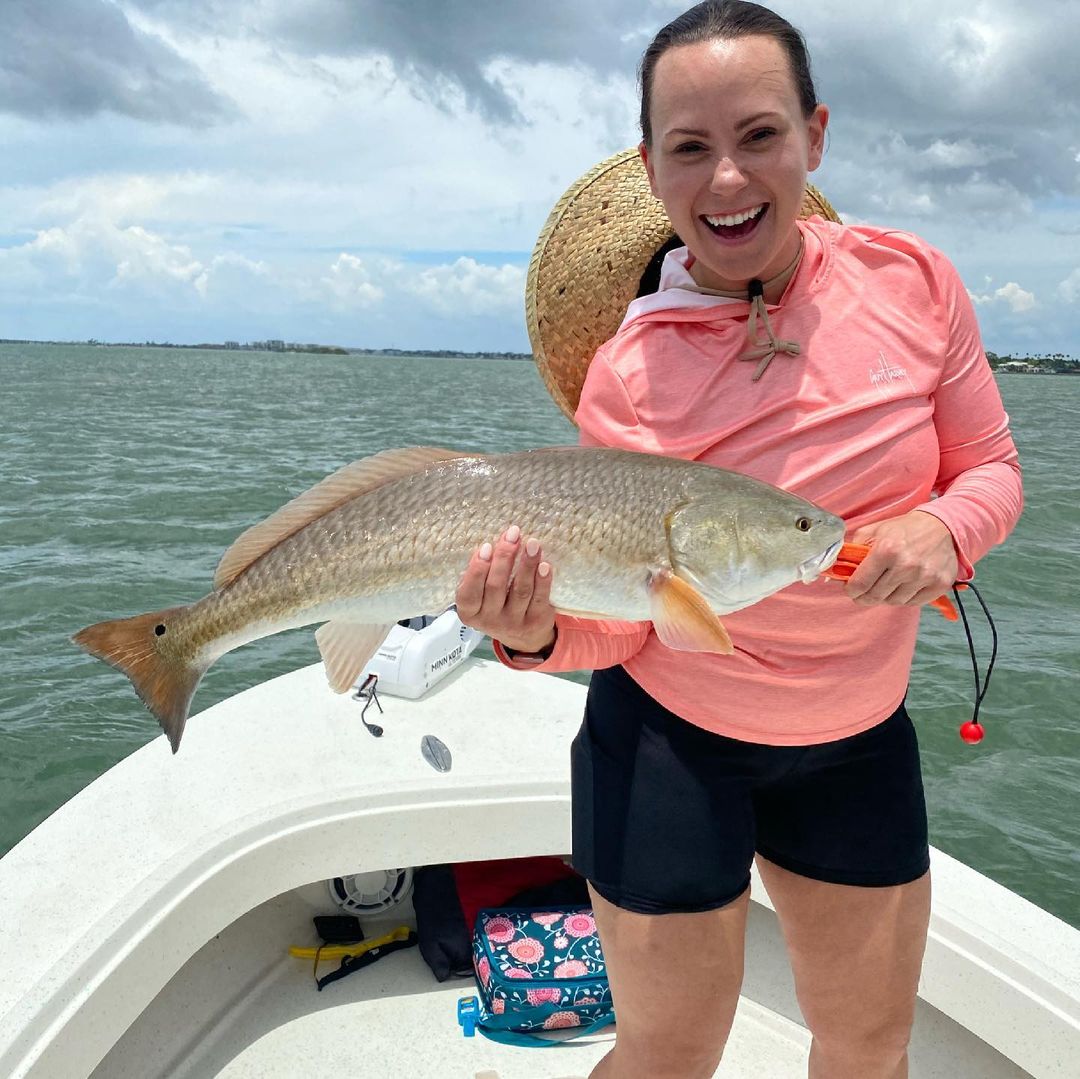 A single redfish caught in Clearwater