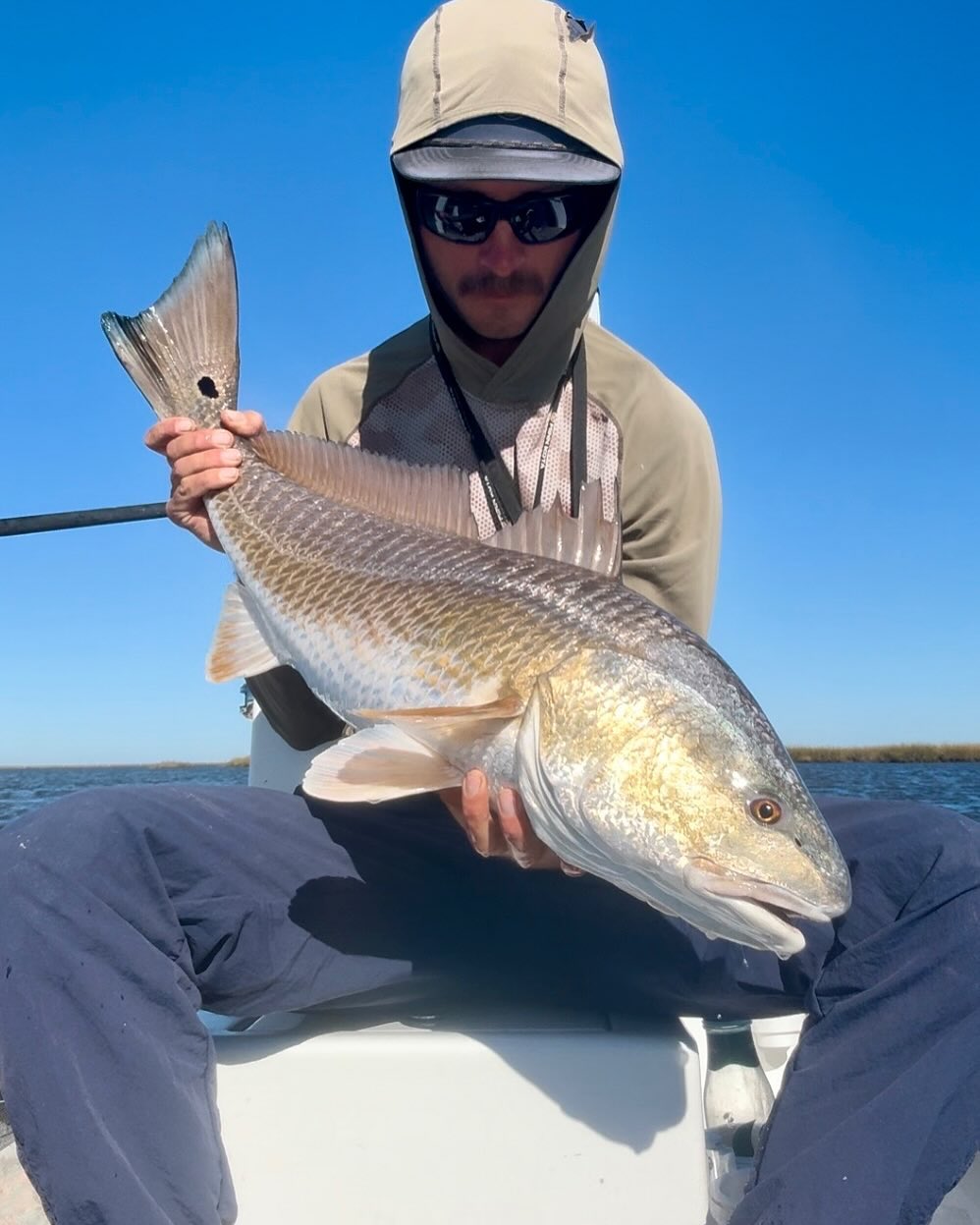 A redfish caught in LA while fishing