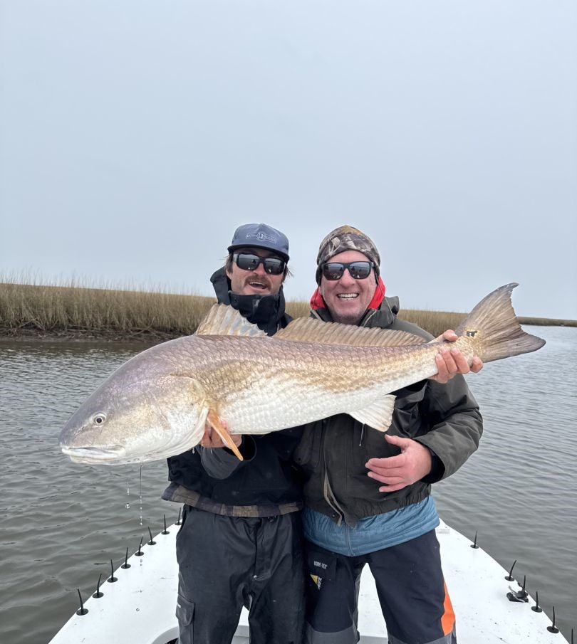Redfish, 40-inch trophy caught by 3 anglers in Port Sulphur