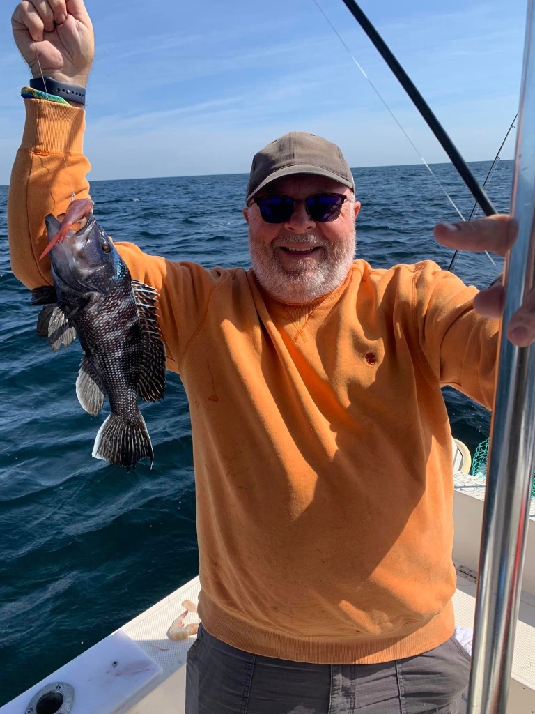 A sea bass fishing catch in Jacksonville