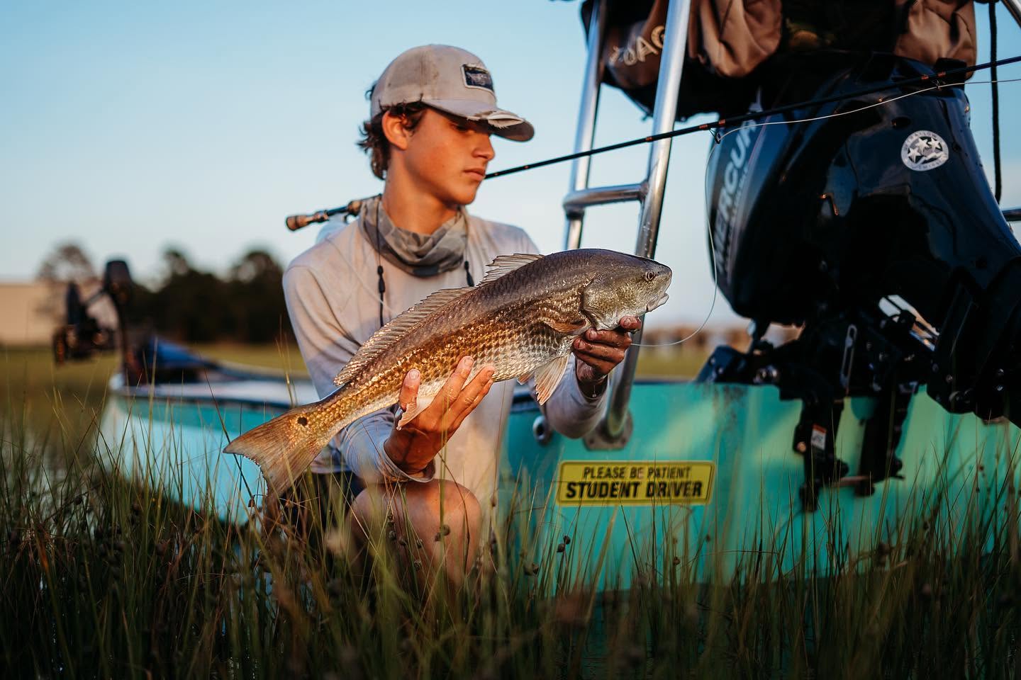 Redfish catch displayed on fishing boat in Johns Island SC