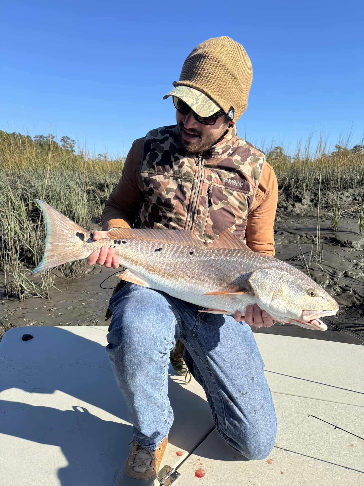 Redfish catch on Johns Island SC fishing trip