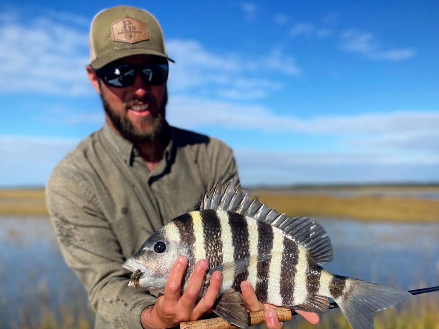 Charleston SC sight fishing charter boat in shallow inshore waters with Captain Austin Young