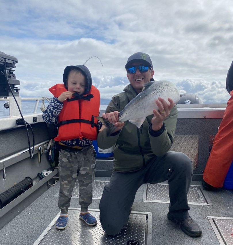 Two people fishing in Garibaldi