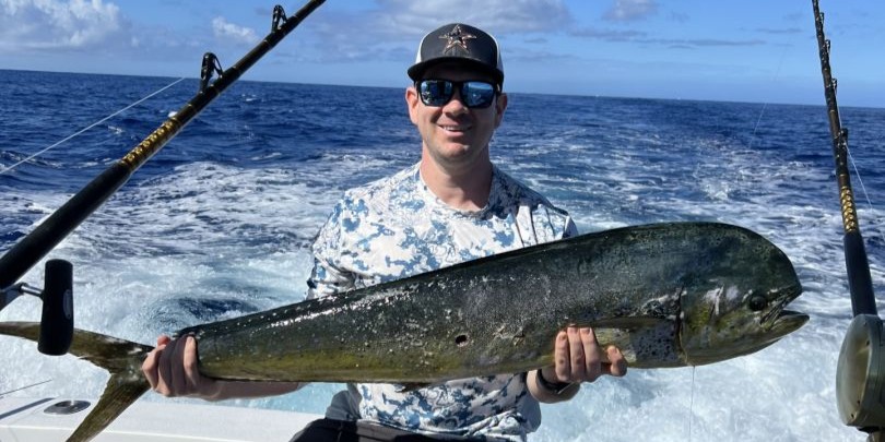 Kona Hawaii offshore fishing charter boat targeting blue marlin tuna mahi mahi with Captain Chuck