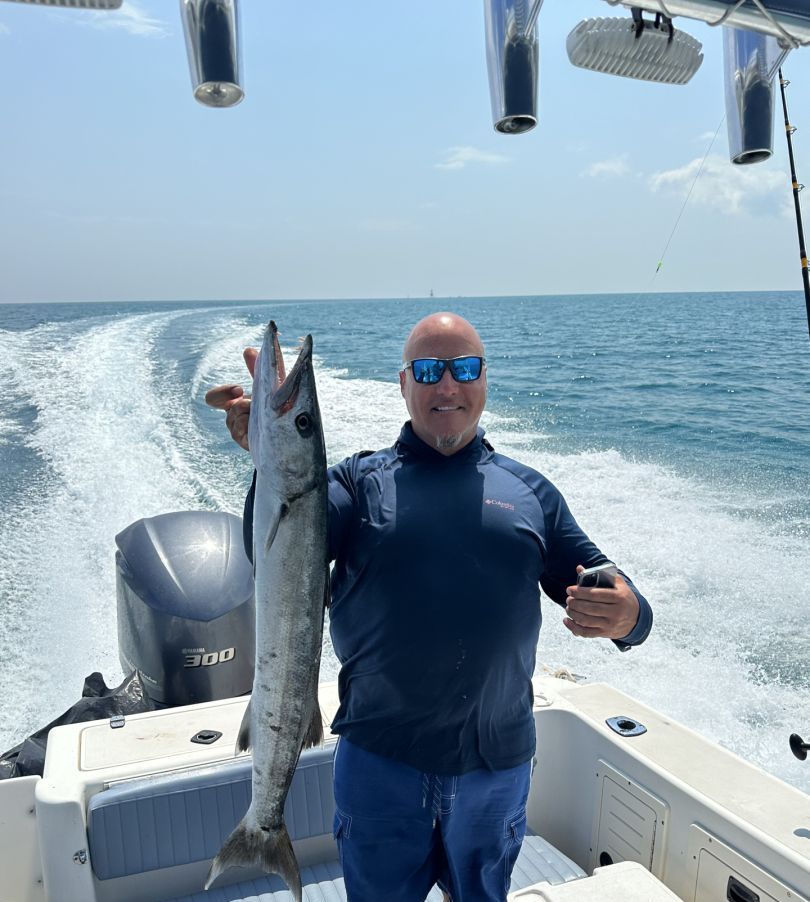 One person enjoying fishing and water sports in FL