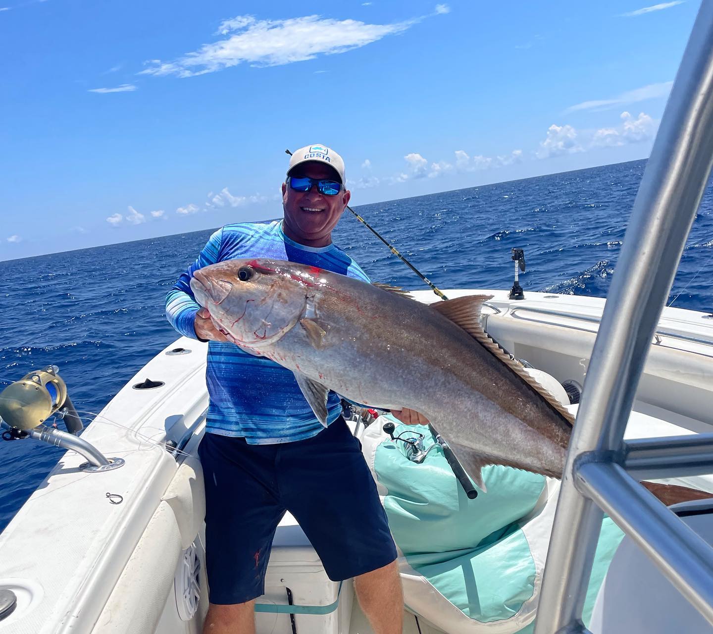 One angler landing a 28-inch fish in FL