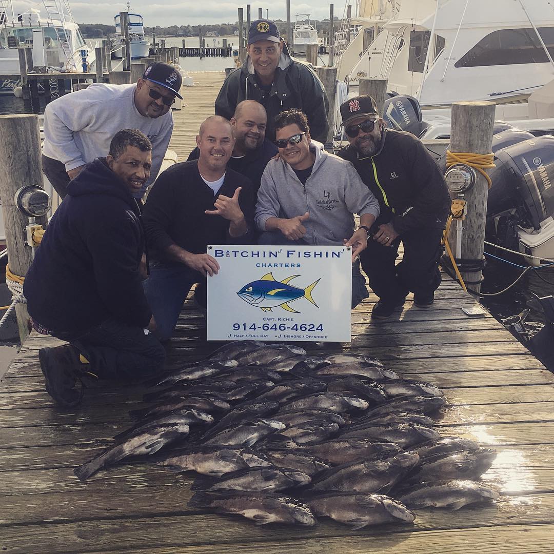 7 people fishing in the waters of NY