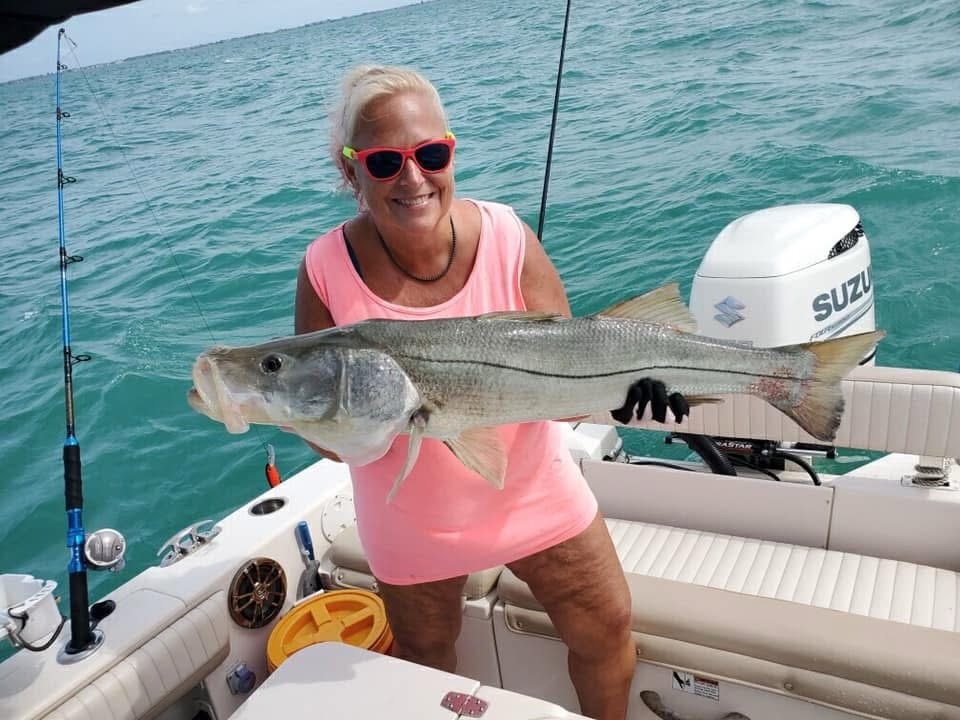 6-hour nearshore fishing charter boat departing Sebastian Jetties Florida for snook redfish