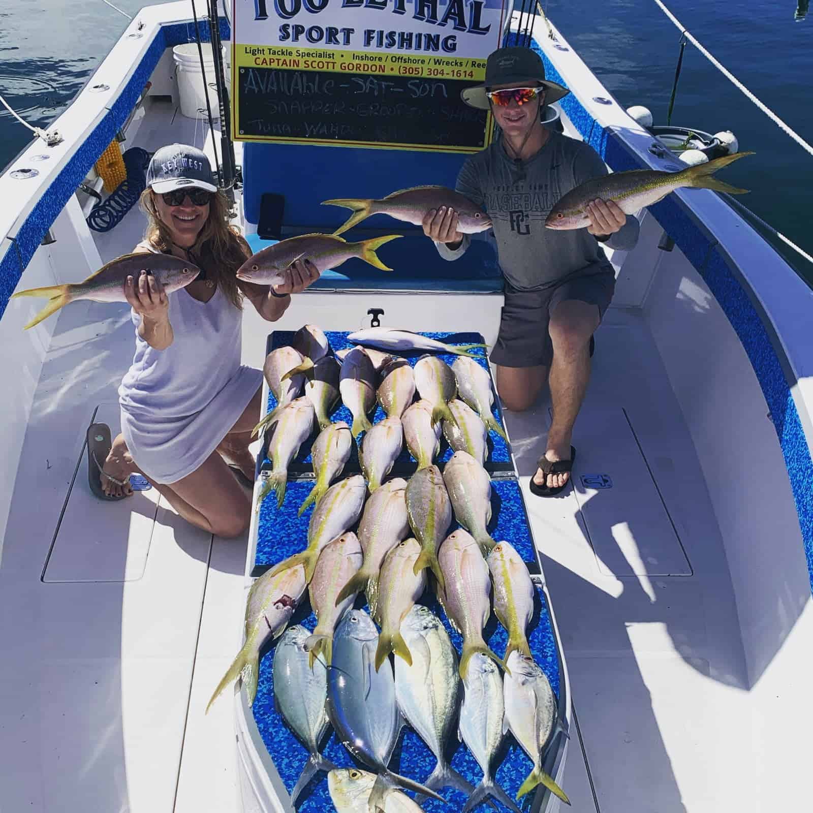 9 blue runner fish caught in FL