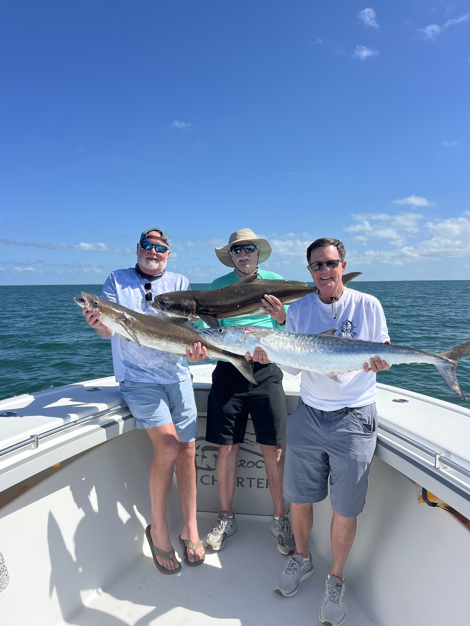 3 cobia and king mackerel fish caught in FL