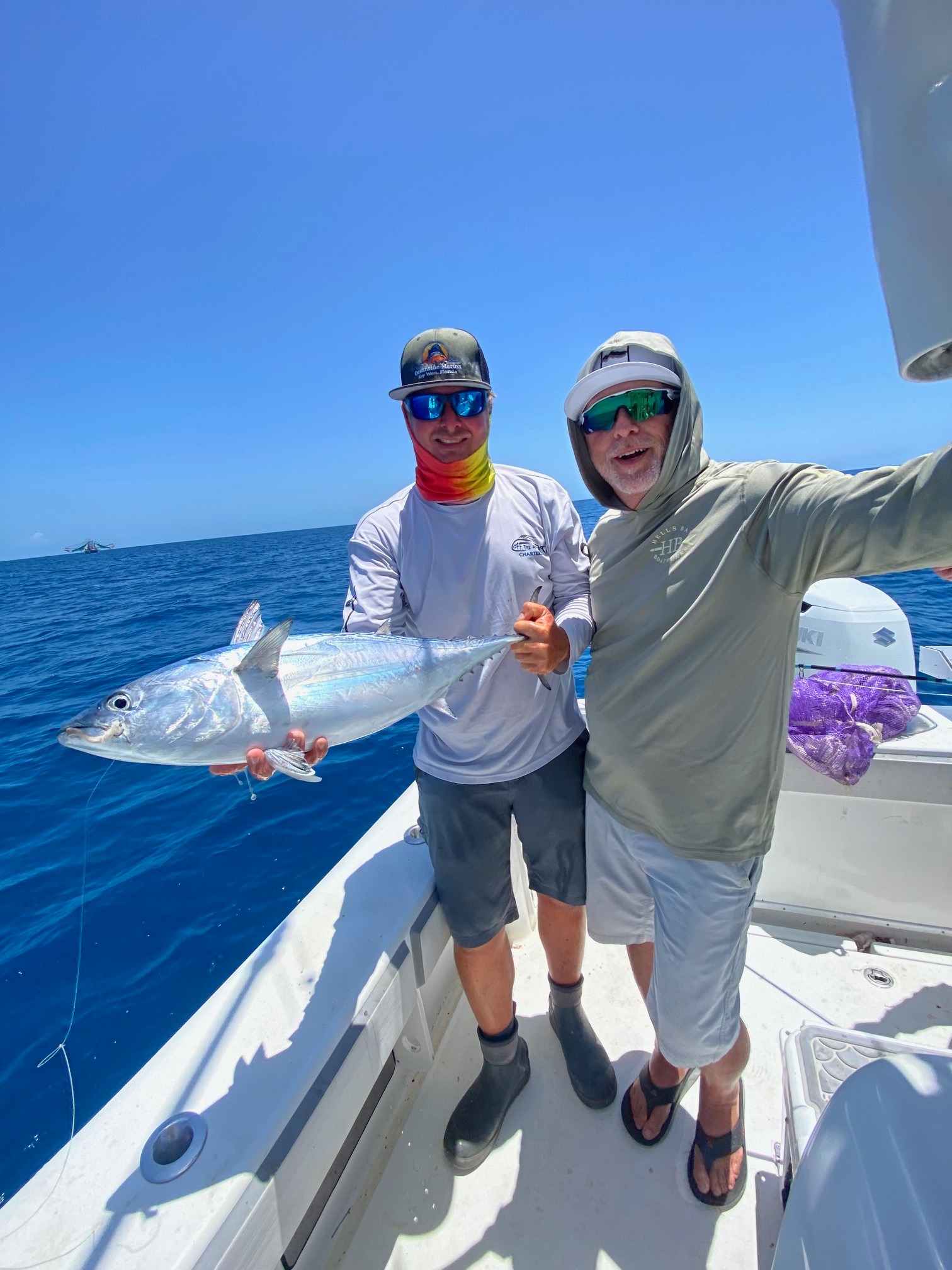 Two people fishing in Key West, Florida