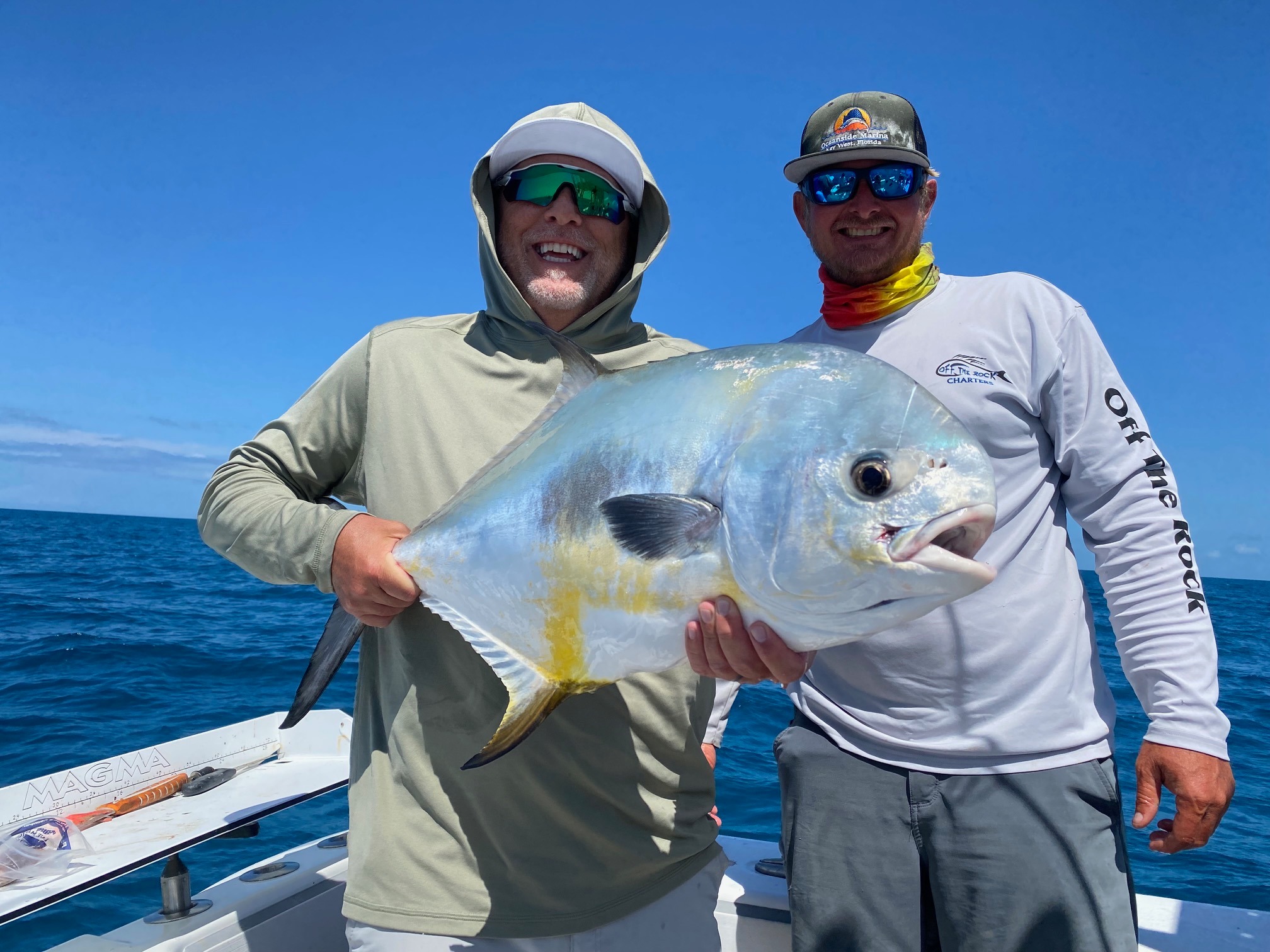 Permit fish caught by two anglers in Key West