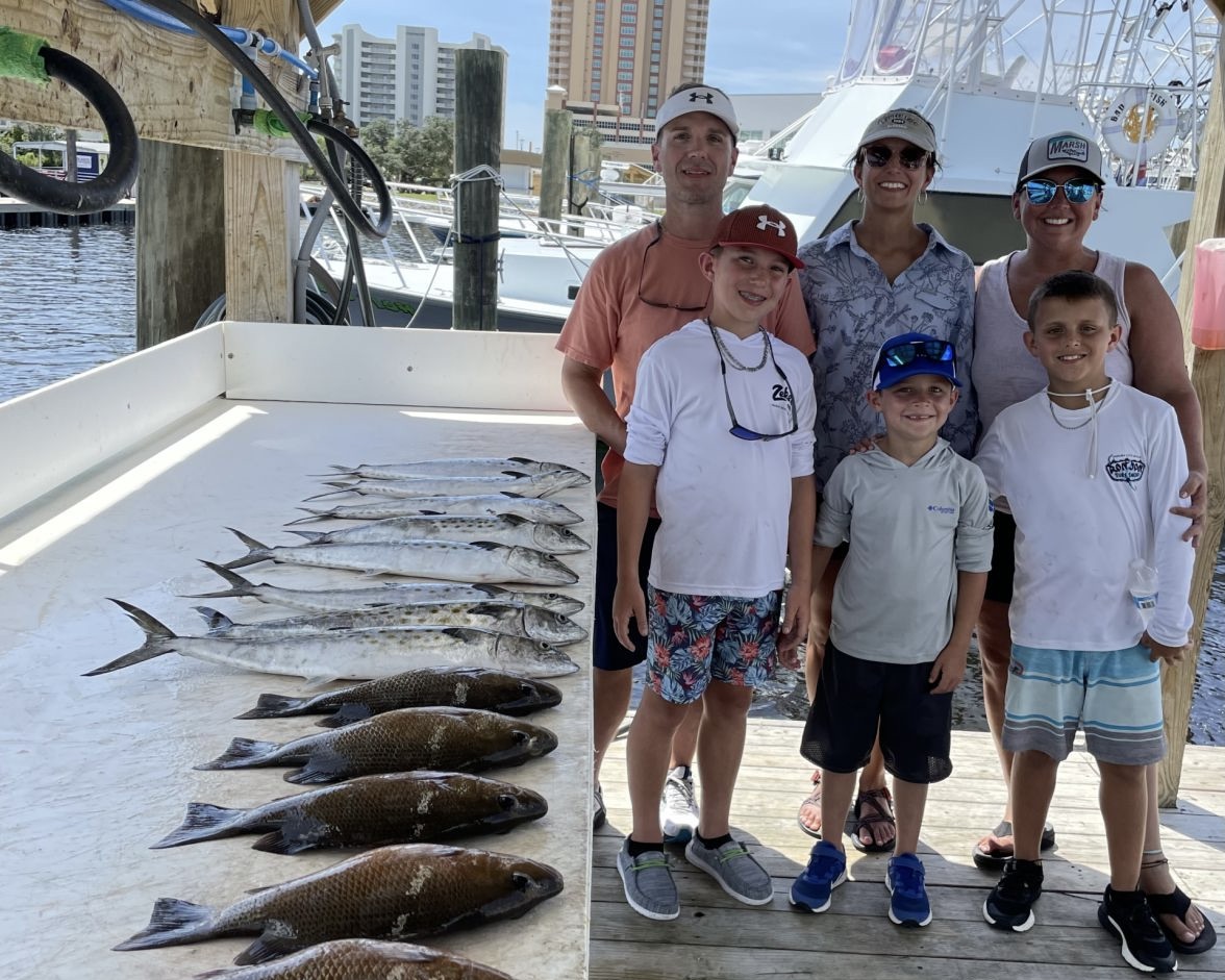 Three Spanish Mackerel caught while fishing in Orange Beach