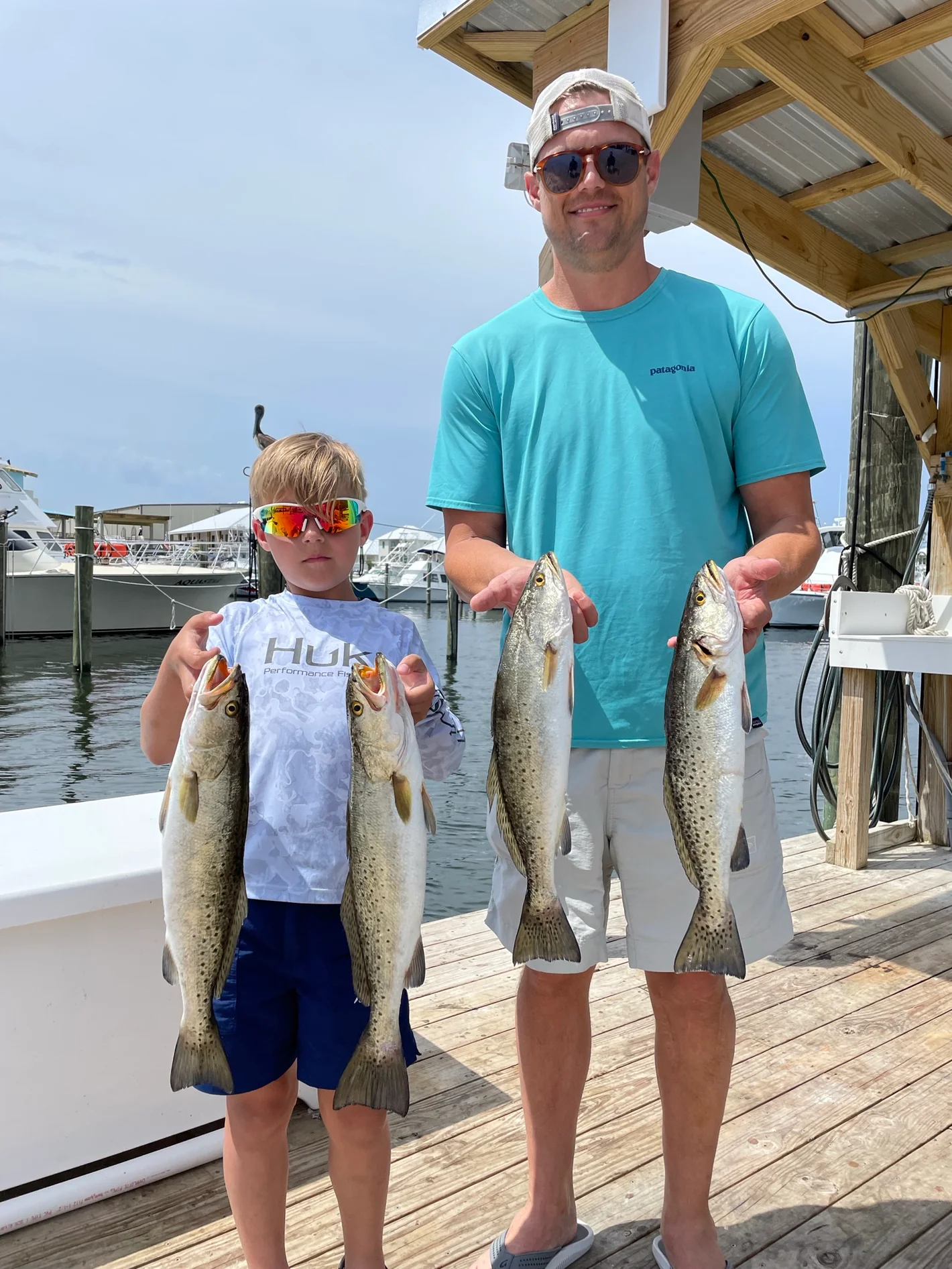 4 spotted weakfish caught on fishing trip in Orange Beach
