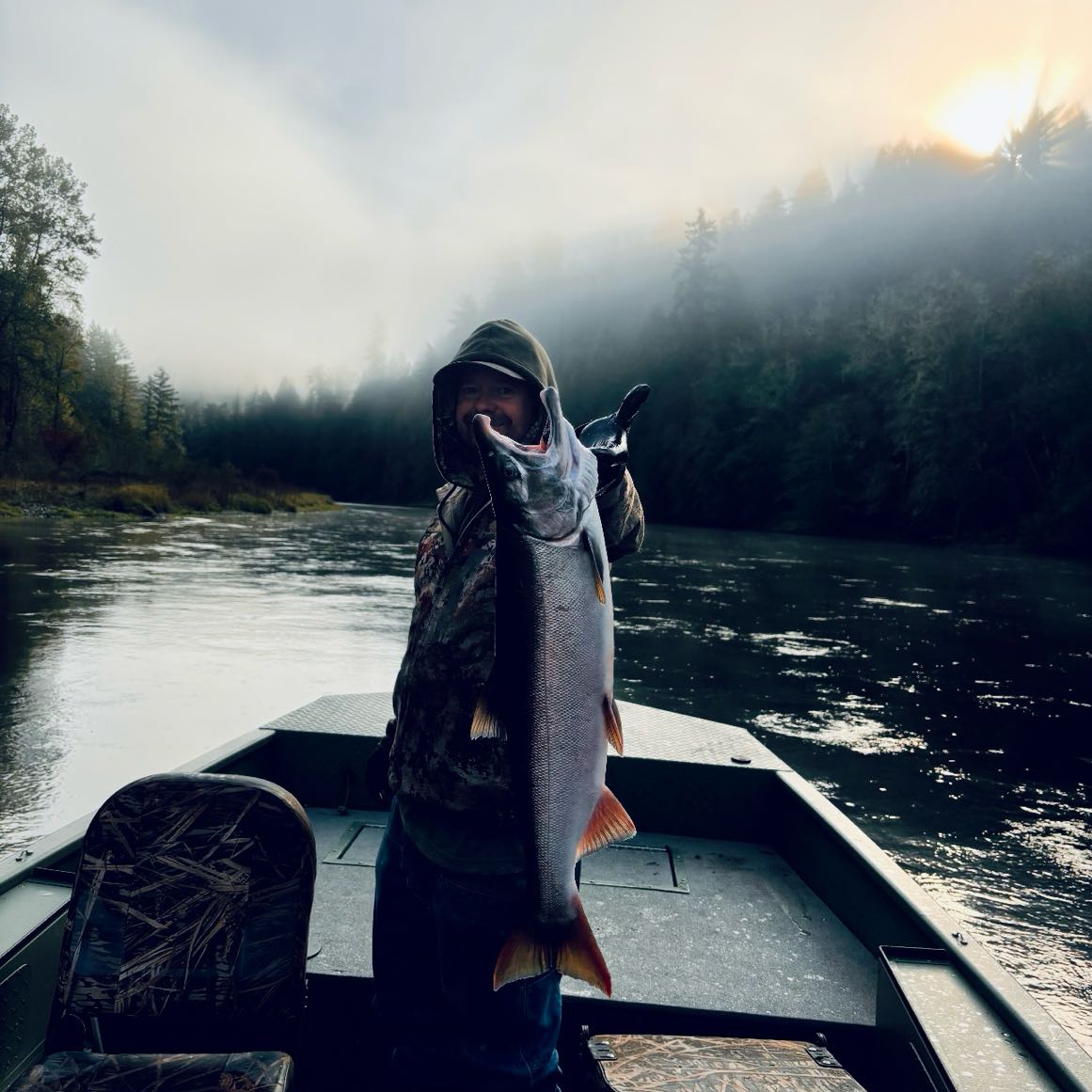 Coho salmon caught while fishing in WA