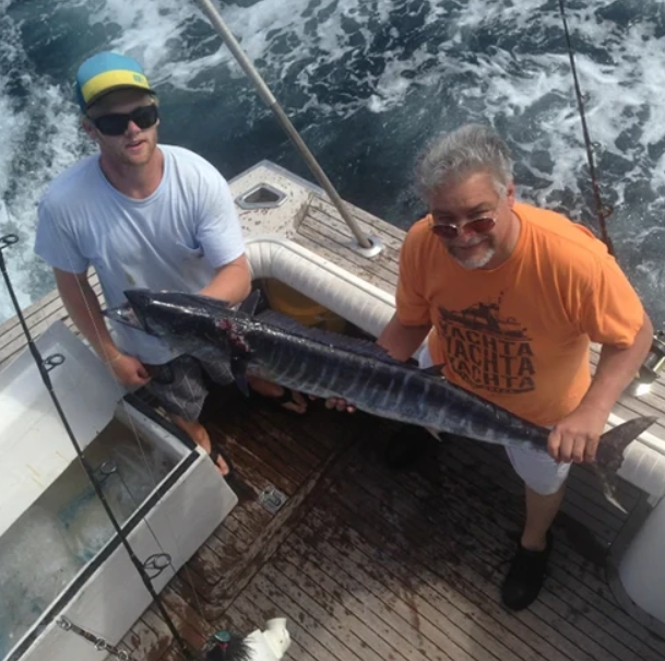 A massive 32-inch wahoo fish caught while fishing at Port Canaveral