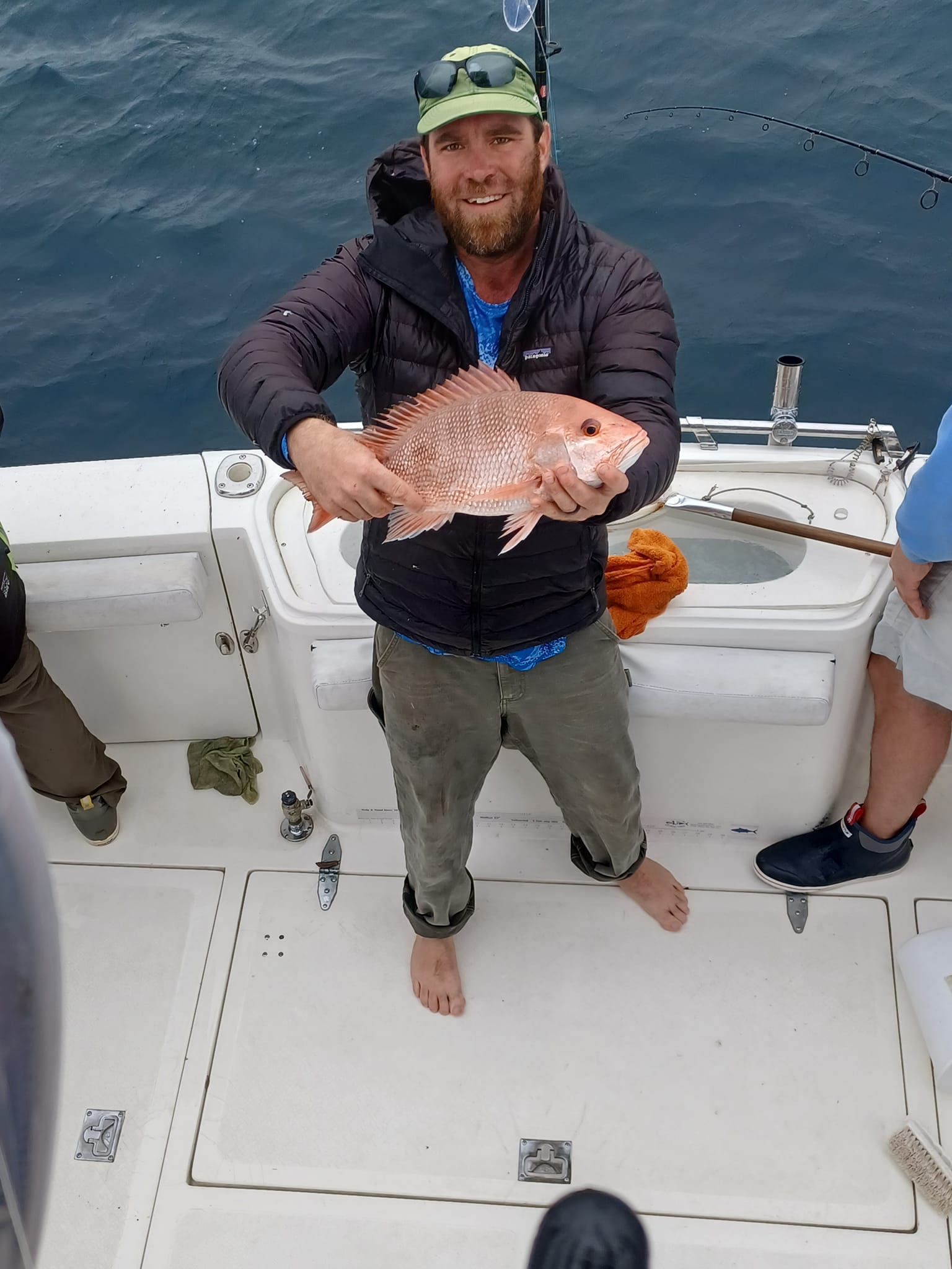 Red snapper caught during fishing trip on boat