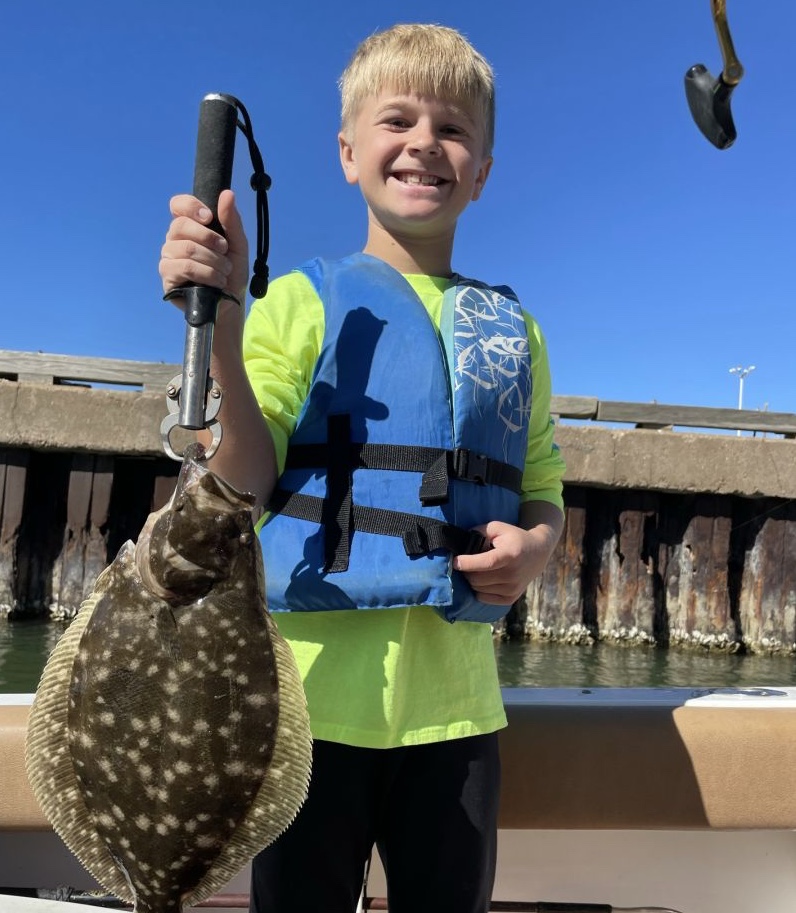 Photo of a Southern Flounder fish caught while fishing in Galveston