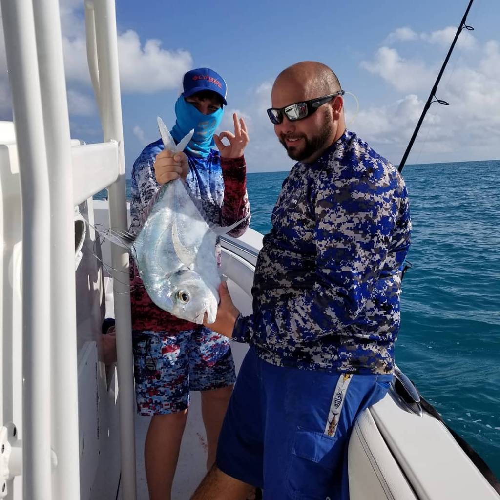 Two people fishing in Fort Lauderdale