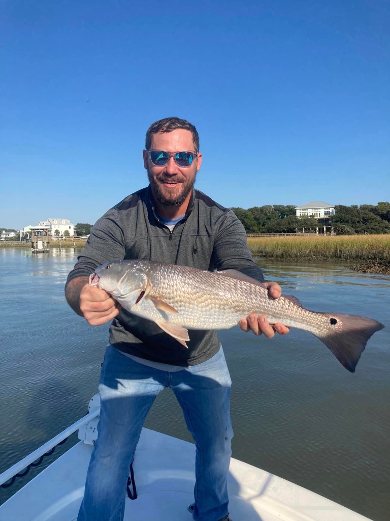 One redfish caught on Wadmalaw Island