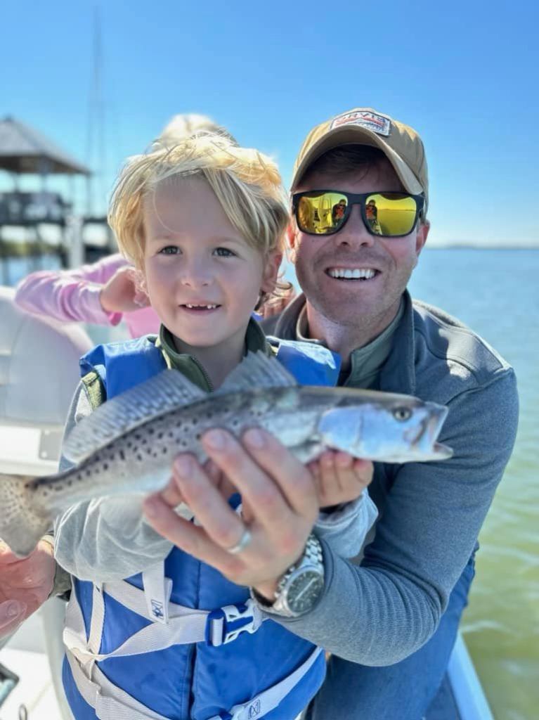 Spotted weakfish caught while fishing in SC