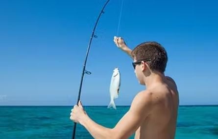 One person fishing in Hawaii