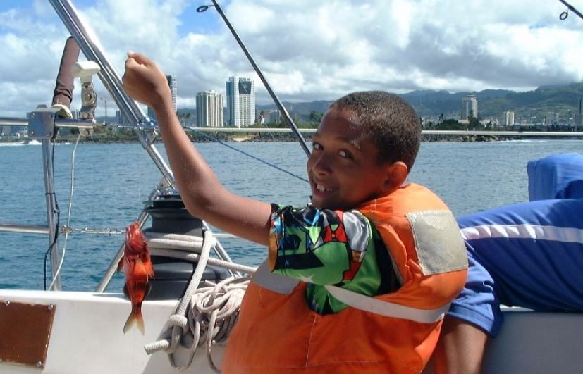 A lone fisherman in Hawaii