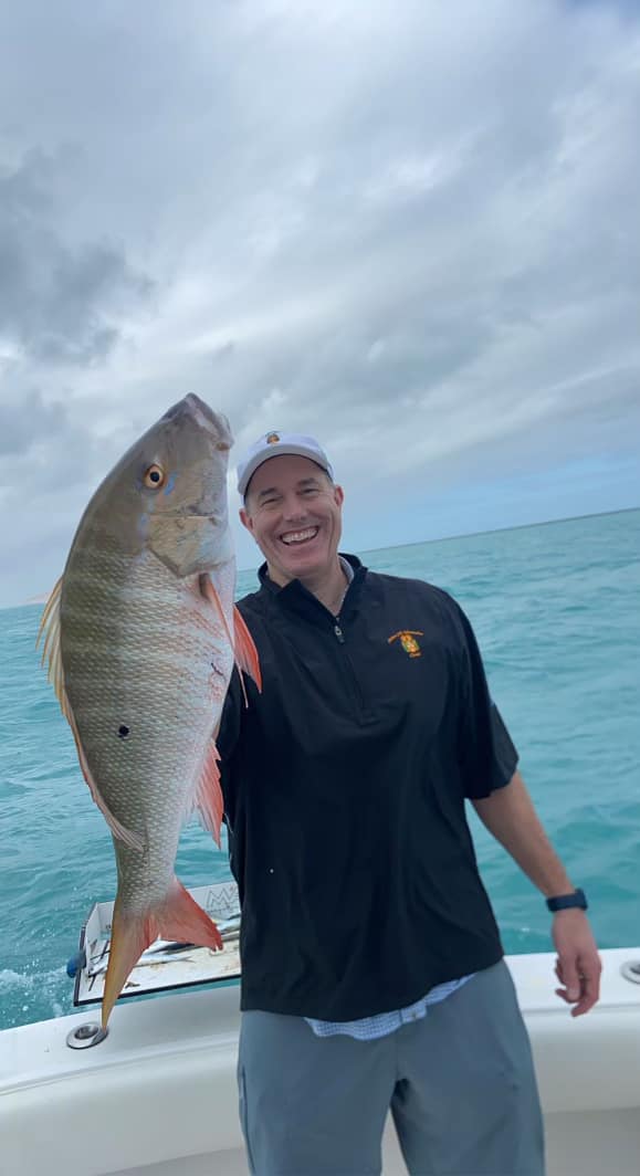 Mutton snapper fish caught while fishing in Key Largo
