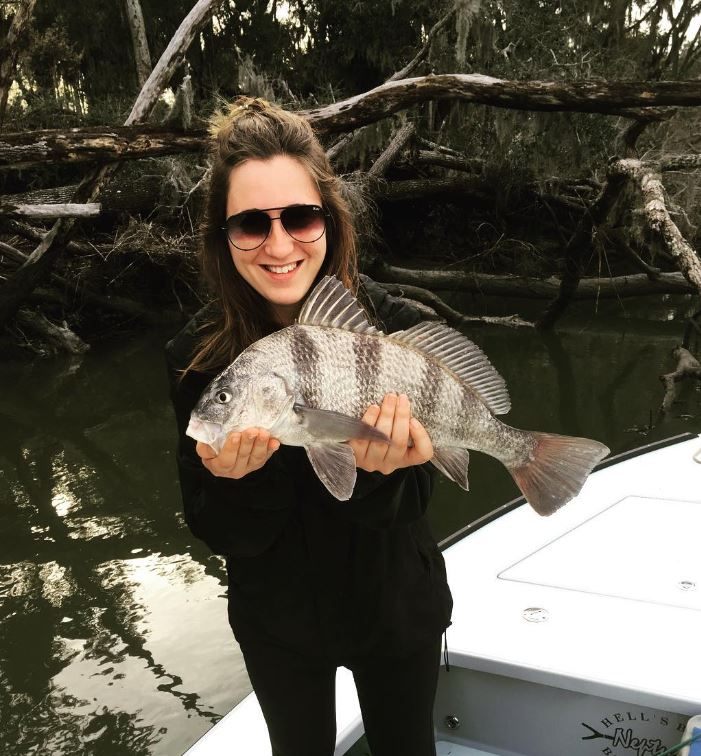 A single black drum fish caught in Mount Pleasant